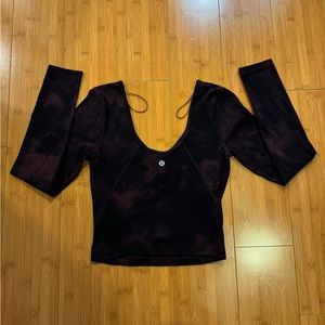 Lululemon Athletic Cropped Long Sleeve Top
